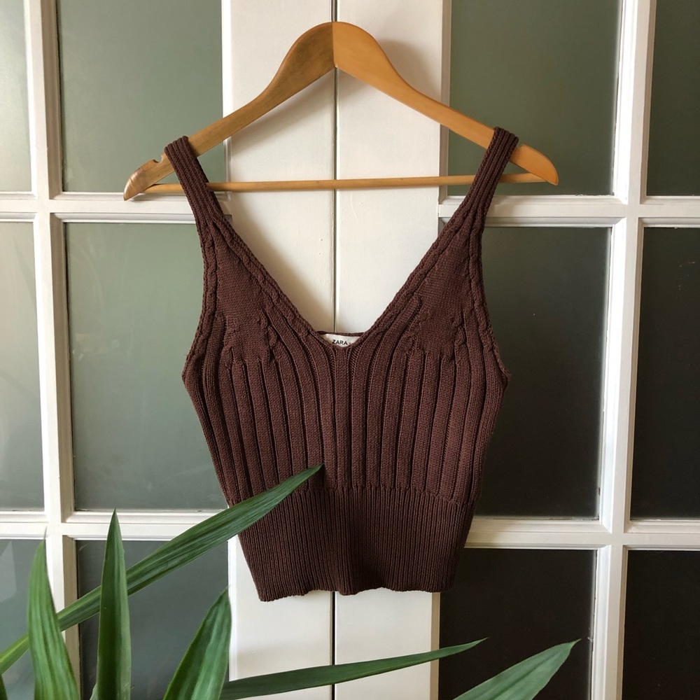 Zara - cropped knit top